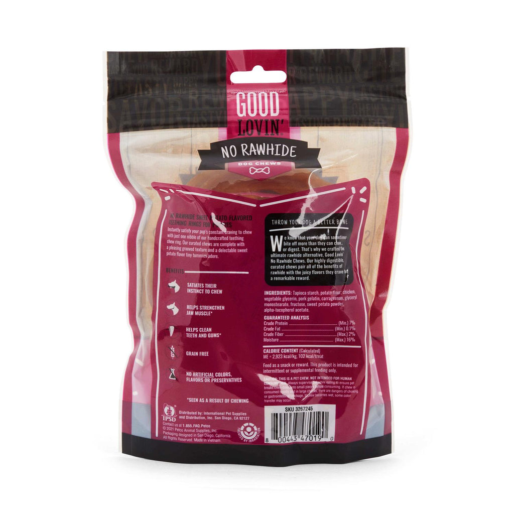Sweet Potato Flavor Pup Ring Dog Chew F934082