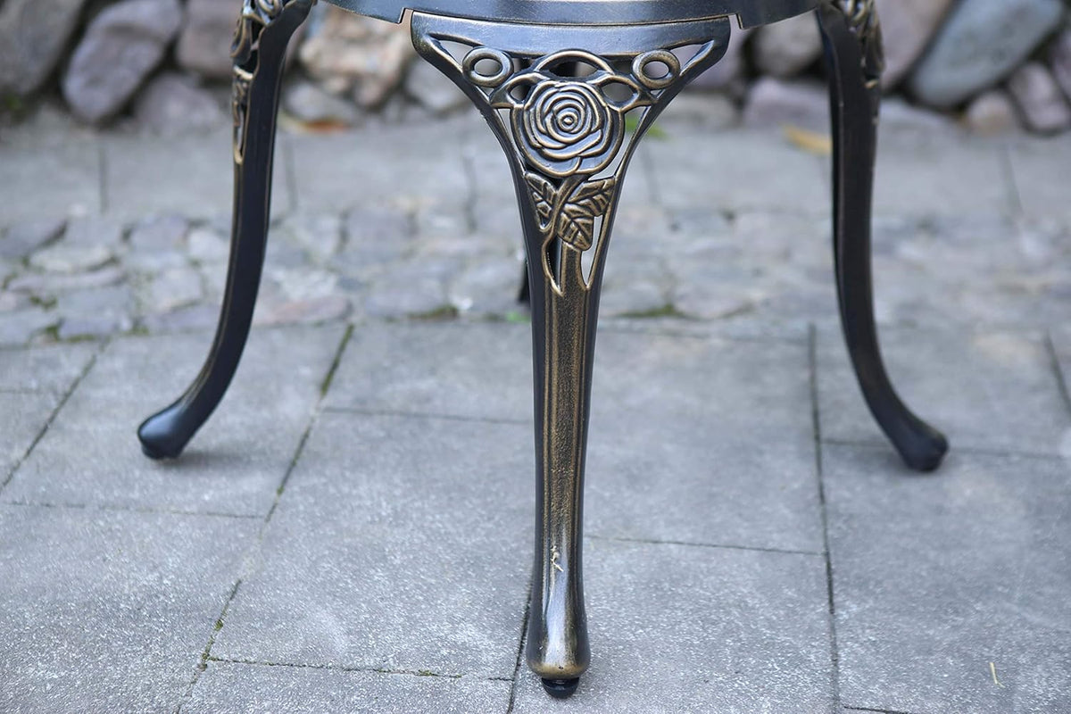 5-Piece Cast Aluminum Patio Bistro Table Set N261