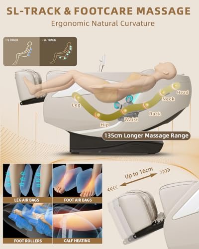 Beige Zero Gravity Full Body Massage Chair B476878