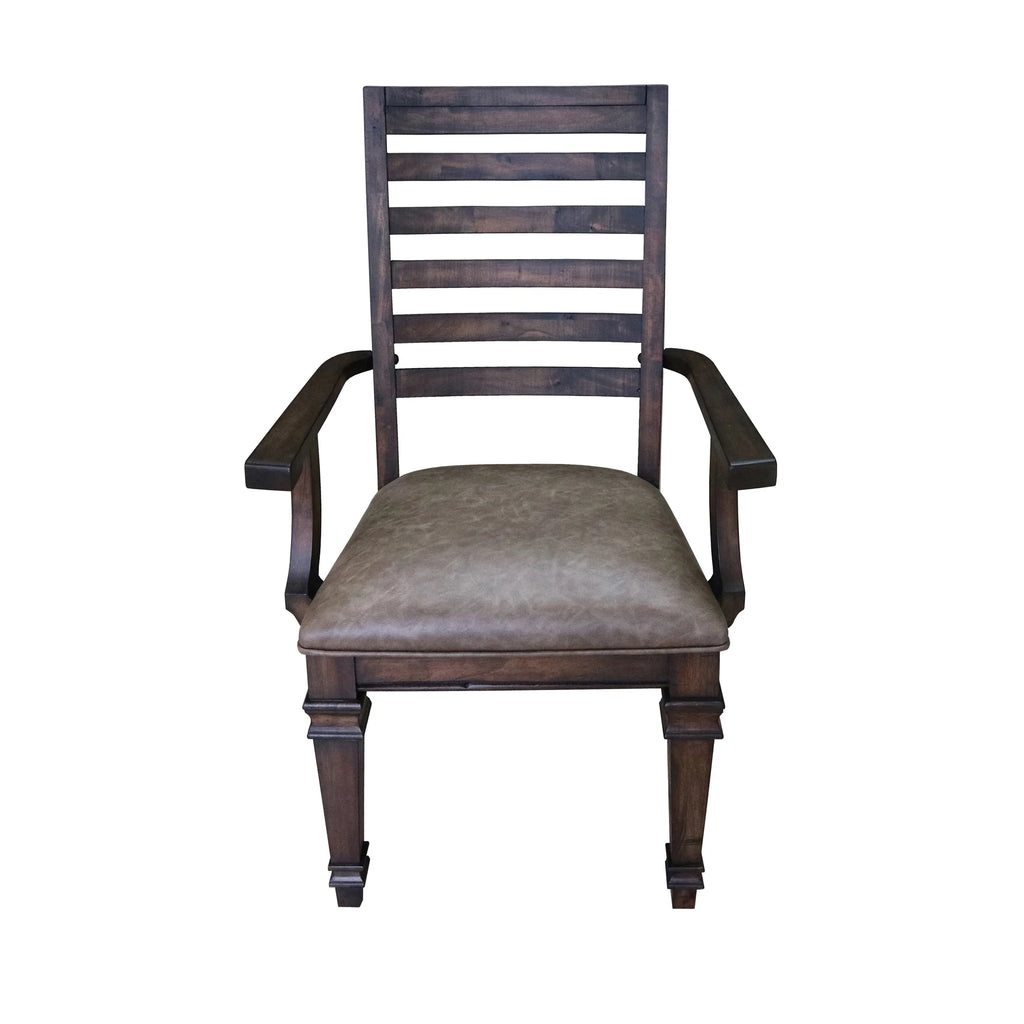 Ladder Back Arm Chairs Brown (Set of 2) O279195