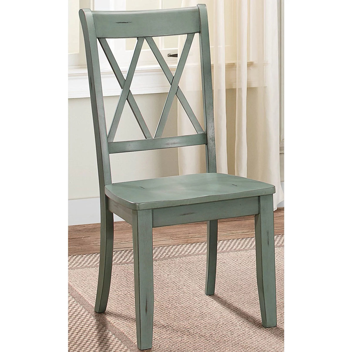 Teal Blue Set of 2 Side Chair K893654