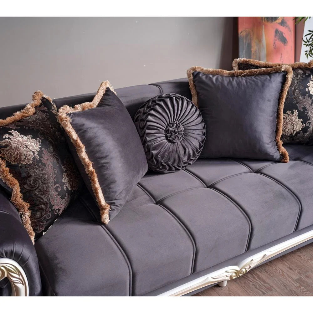 Anthracite Convertible Sleeper Loveseat O243520