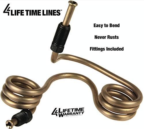 3/16" x 25' Copper-Nickel Brake Line Tubing Coil & Fitting Kit P40537