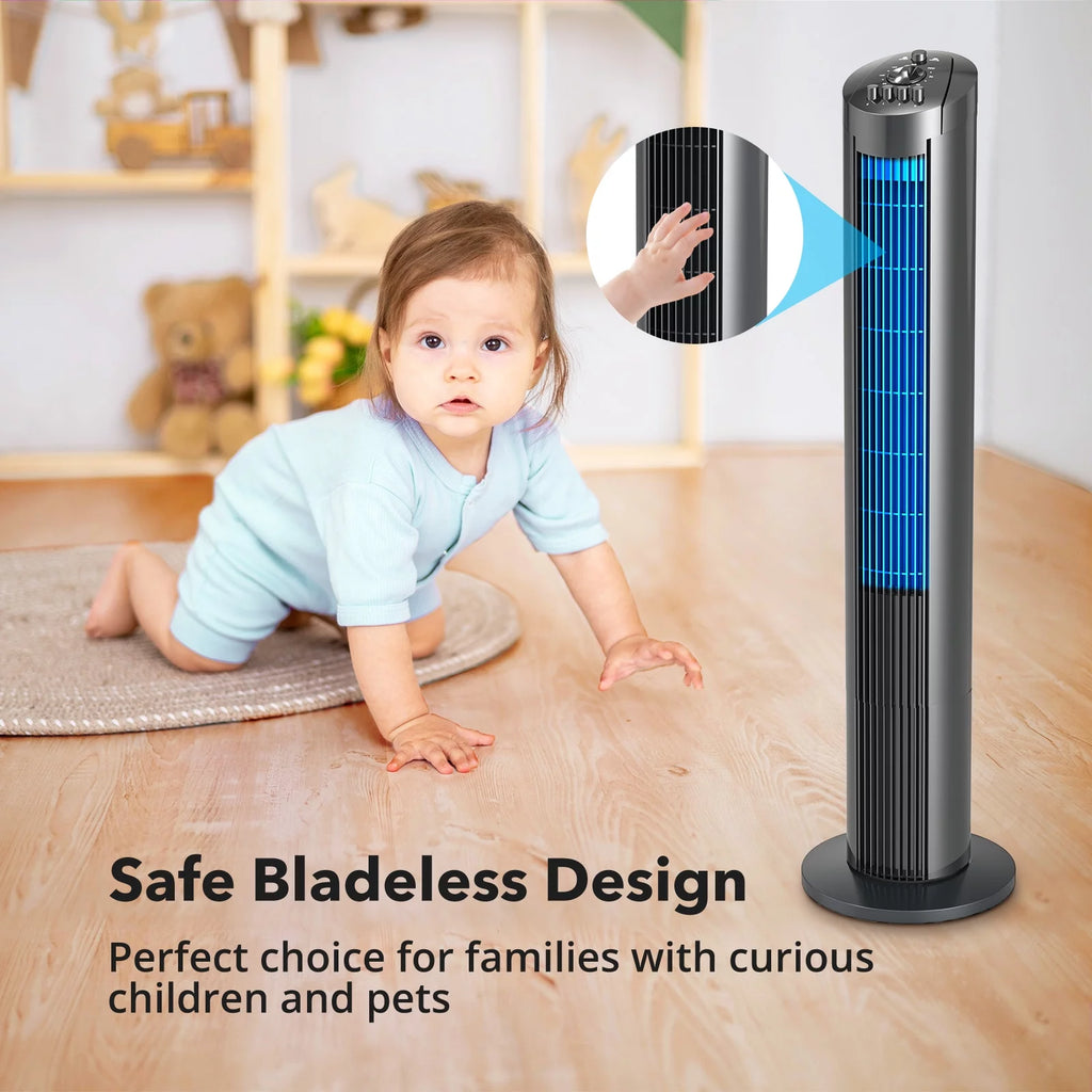 Black 36 Tower Fan with 3 Speed Settings D83589