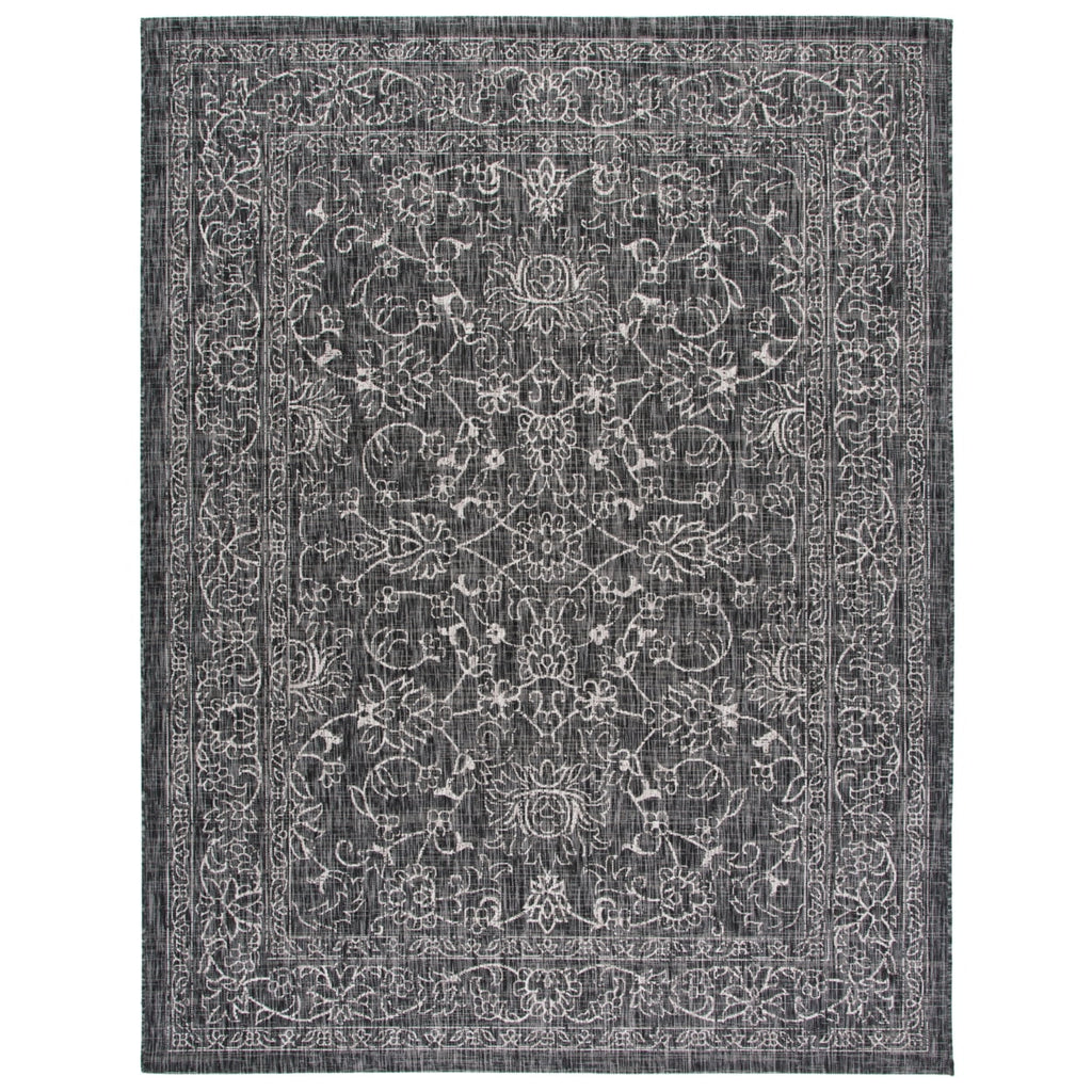 Black Ivory Round Indoor/Outdoor Area Rug J310