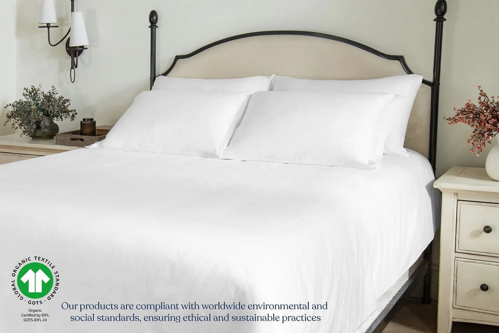100% Organic Cotton Full Flat Sheet D65517
