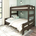 Barnwood Brown Twin XL Over Queen Platform Bunk Bed C12736