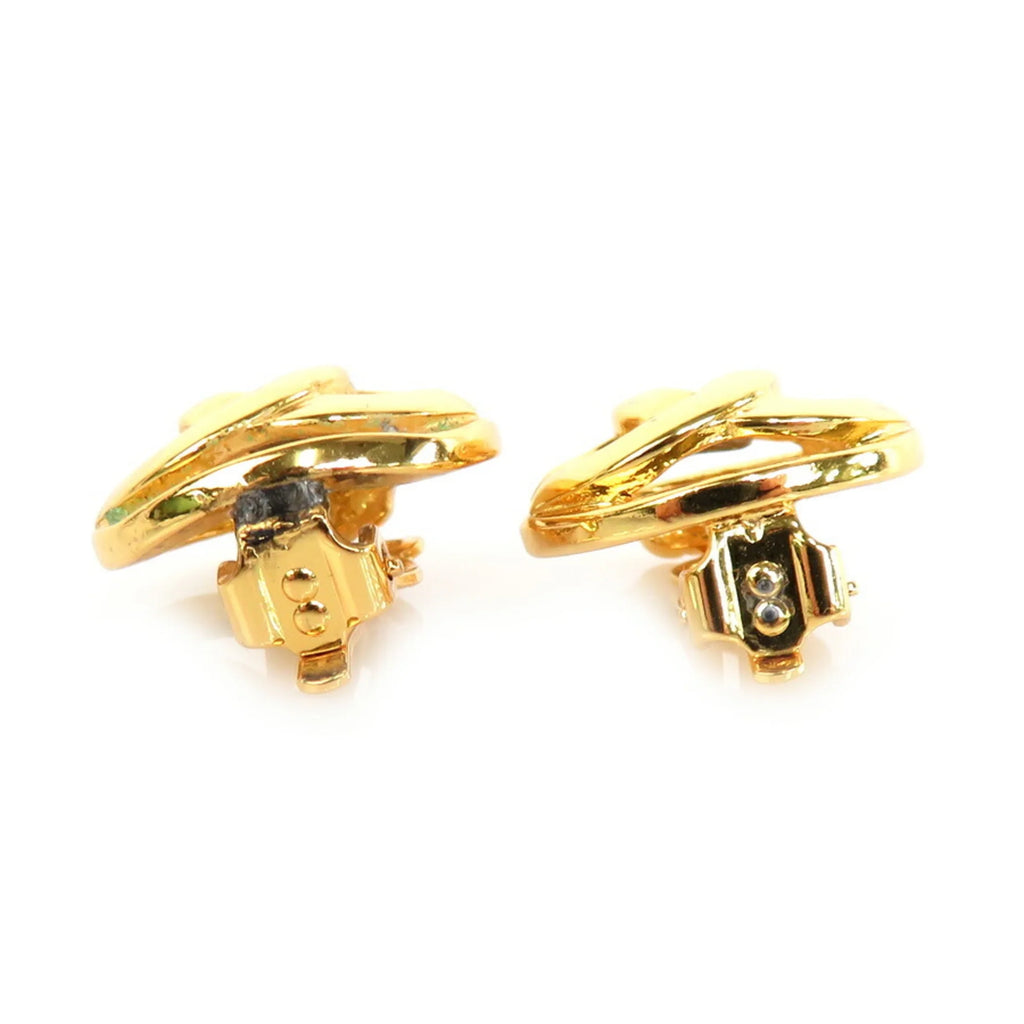 Pre-Owned Gold Metal Earrings V555