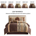 Brown 7 Piece King Comforter Set E25315