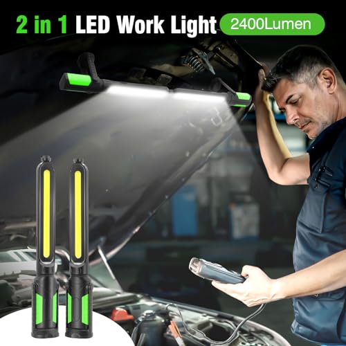 2400LM Rechargeable LED Work Light with Hooks Q37477