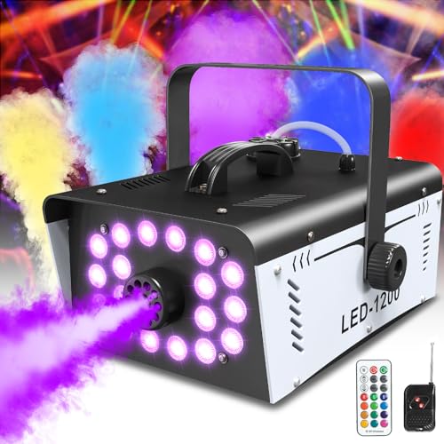 1200W Fog Machine with 18 LED Lights and Remote L96196