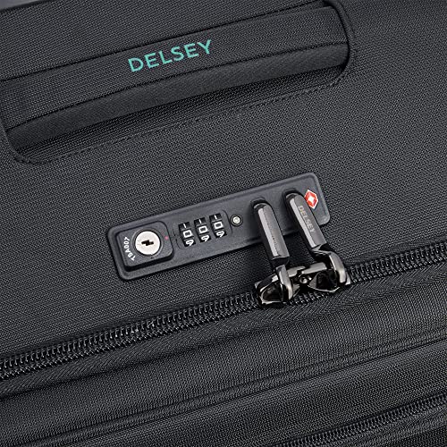 Black Softside Expandable Luggage with Spinner Wheels, Carry on 20 Inch U316778