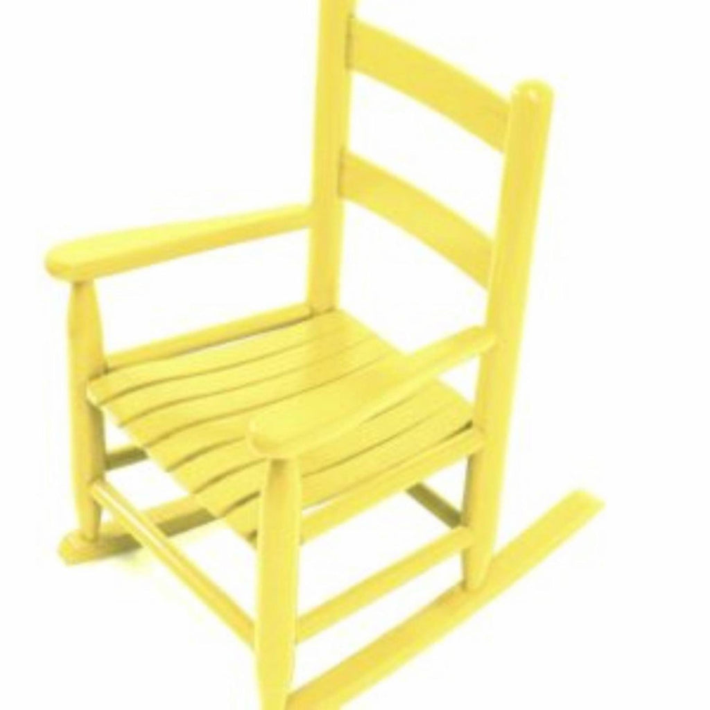 Coastal Yellow Wood Childs Rocking Chair O38396