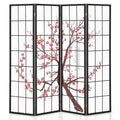 4 Panel 6FT Folding Privacy Screen, White B53373