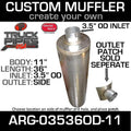 11" Universal Muffler S840