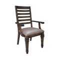 Ladder Back Arm Chairs Brown (Set of 2) O279195