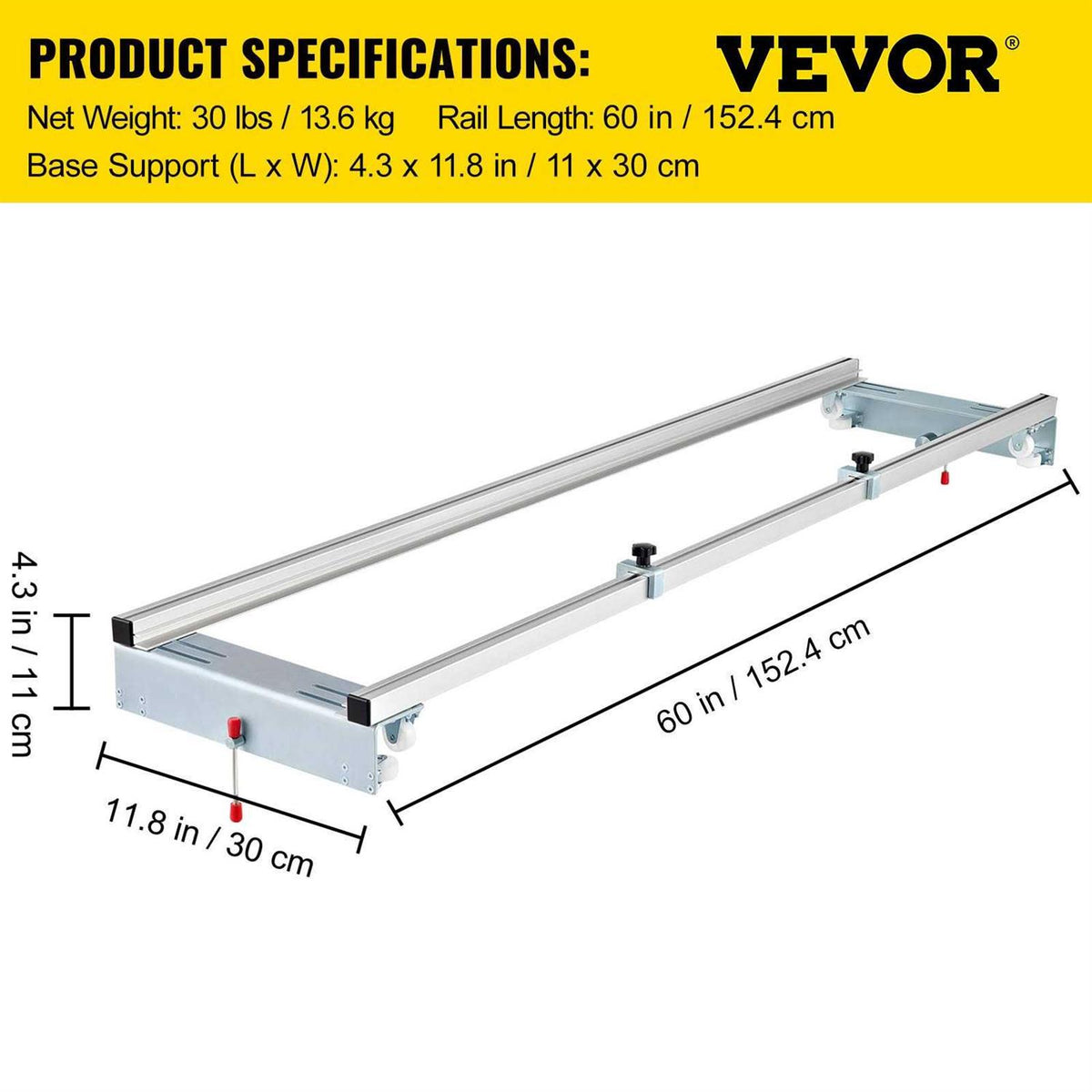 60 inches Slab Guide Jig for Woodworking L742264
