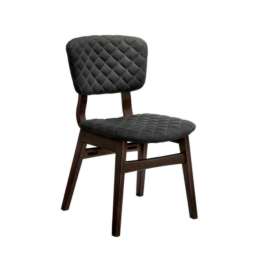 Set of 2 Solid Wood Side Chairs with Fabric Seat F816