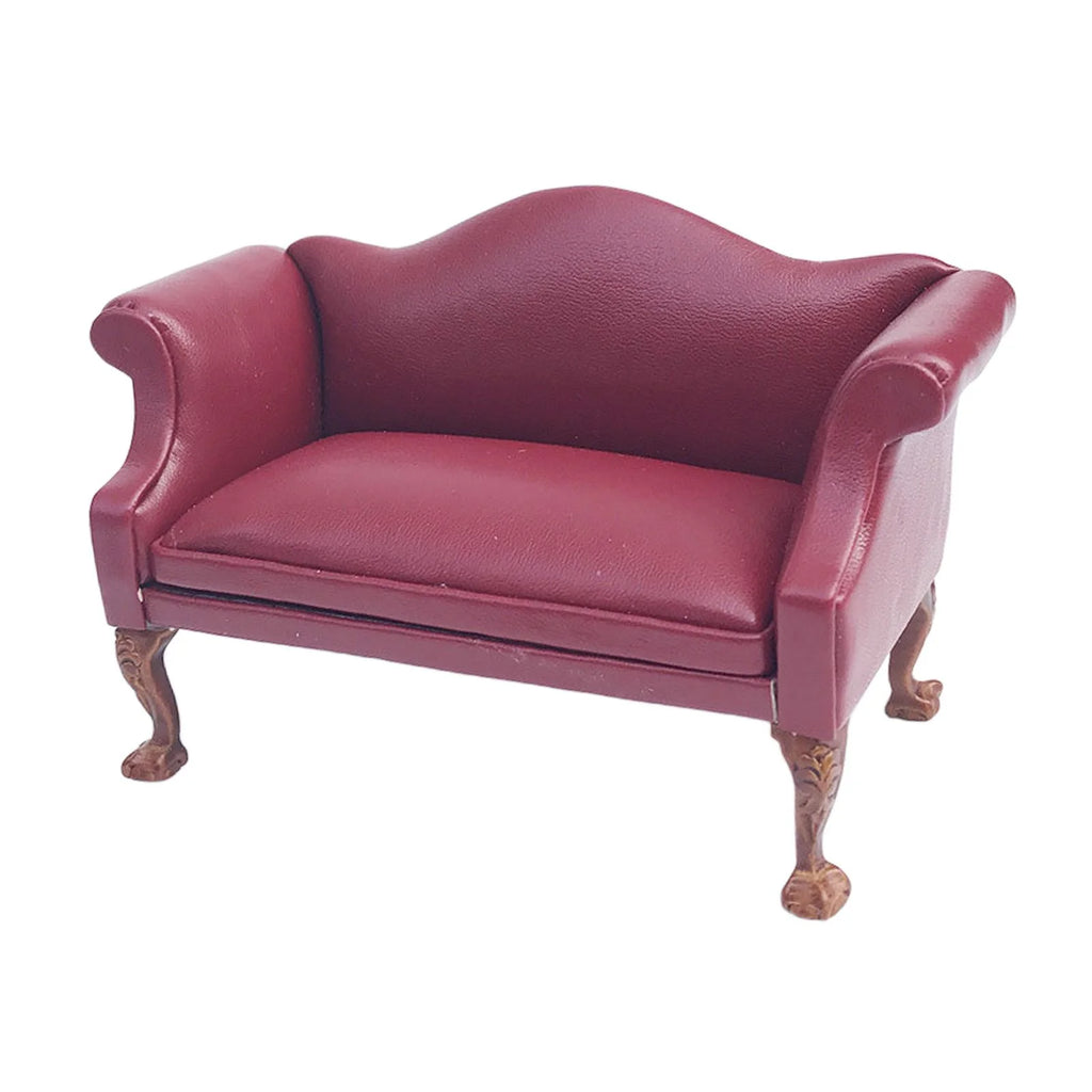 10.5cm Red PU Leather Arm Sofa Couch S447153