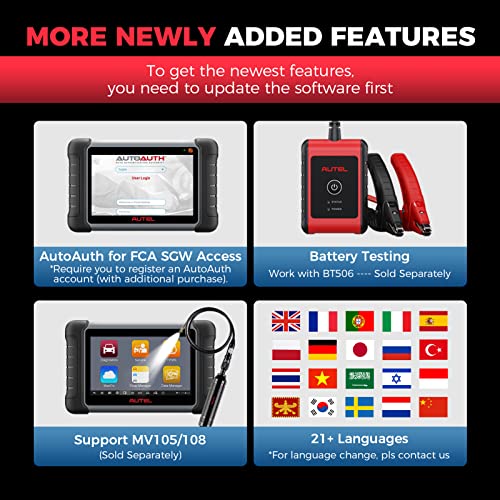 Autel MaxiCOM MK808S-TS Scanner, 2024 Complete TPMS Check/Activate/Relearn Tool, Same as MX808S-TS MK808Z-TS, 28+Service, BT Full System Scan,Bidirectional, FCA AutoAuth,Upgrade of MK808BT PRO MK808S T1028