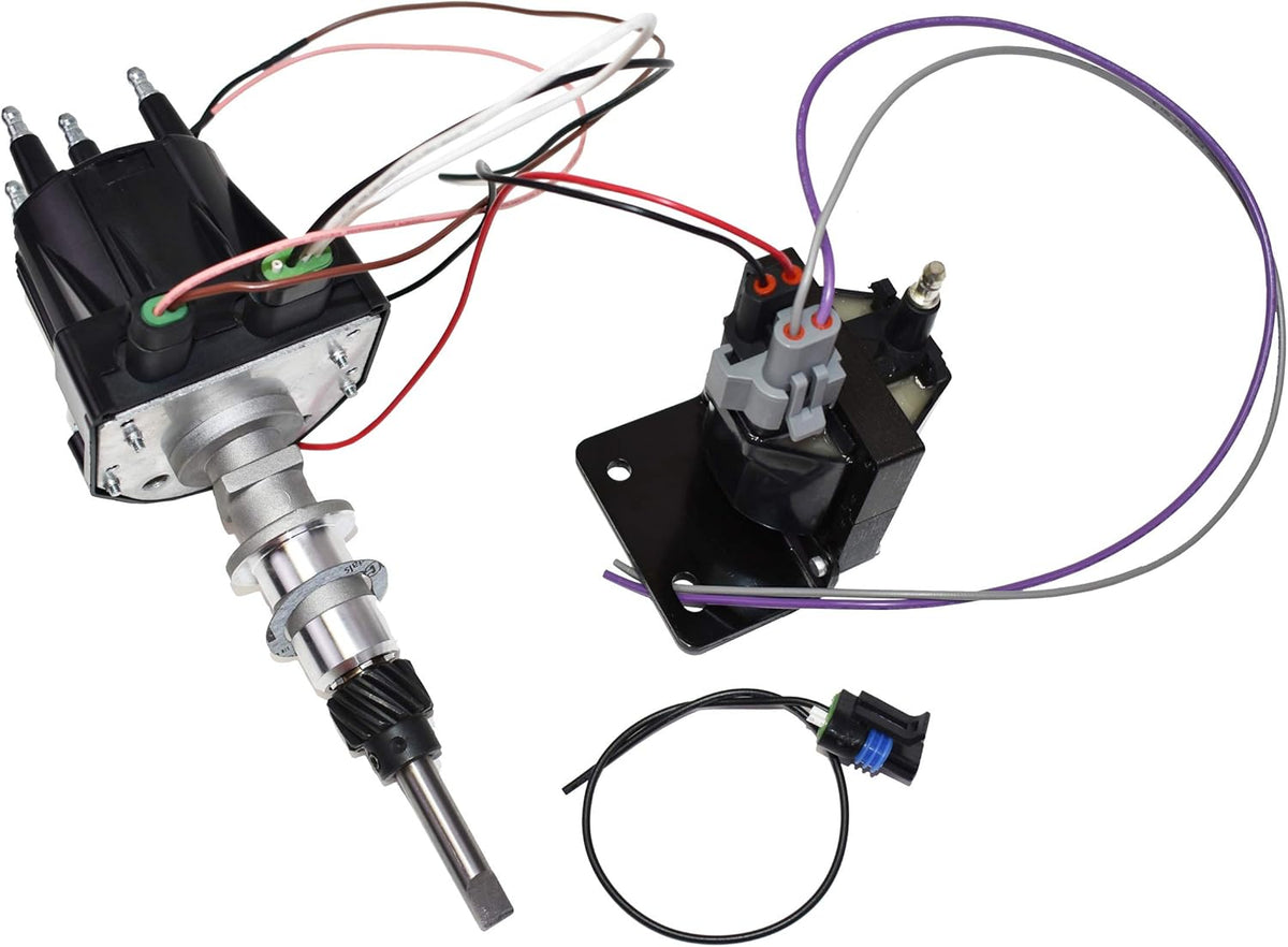 Marine Electronic Ignition Distributor and Coil Upgrade Kit V8 5.0 5.7 7.4 Red Cap B420