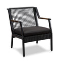 Black Aluminum Patio Dining Arm Chair, 2 Count F2043