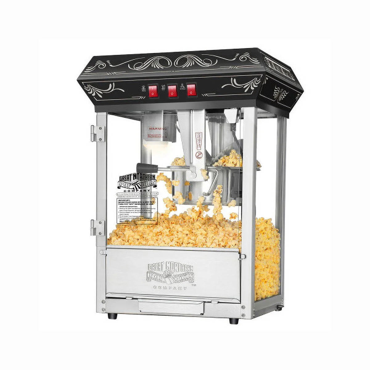 Black 8oz Kettle Popcorn Machine D772
