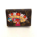 Pre-Owned Multicolor Brown Trifold Wallet H3770