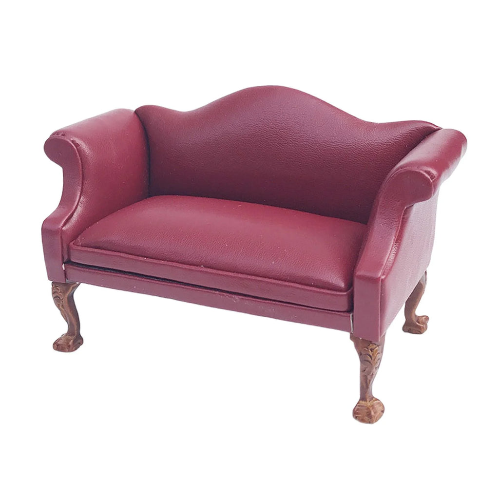 10.5cm Red PU Leather Arm Sofa Couch S447153