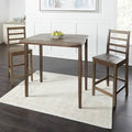 3 Piece Drop Leaf Dining Set, Gray Y122953