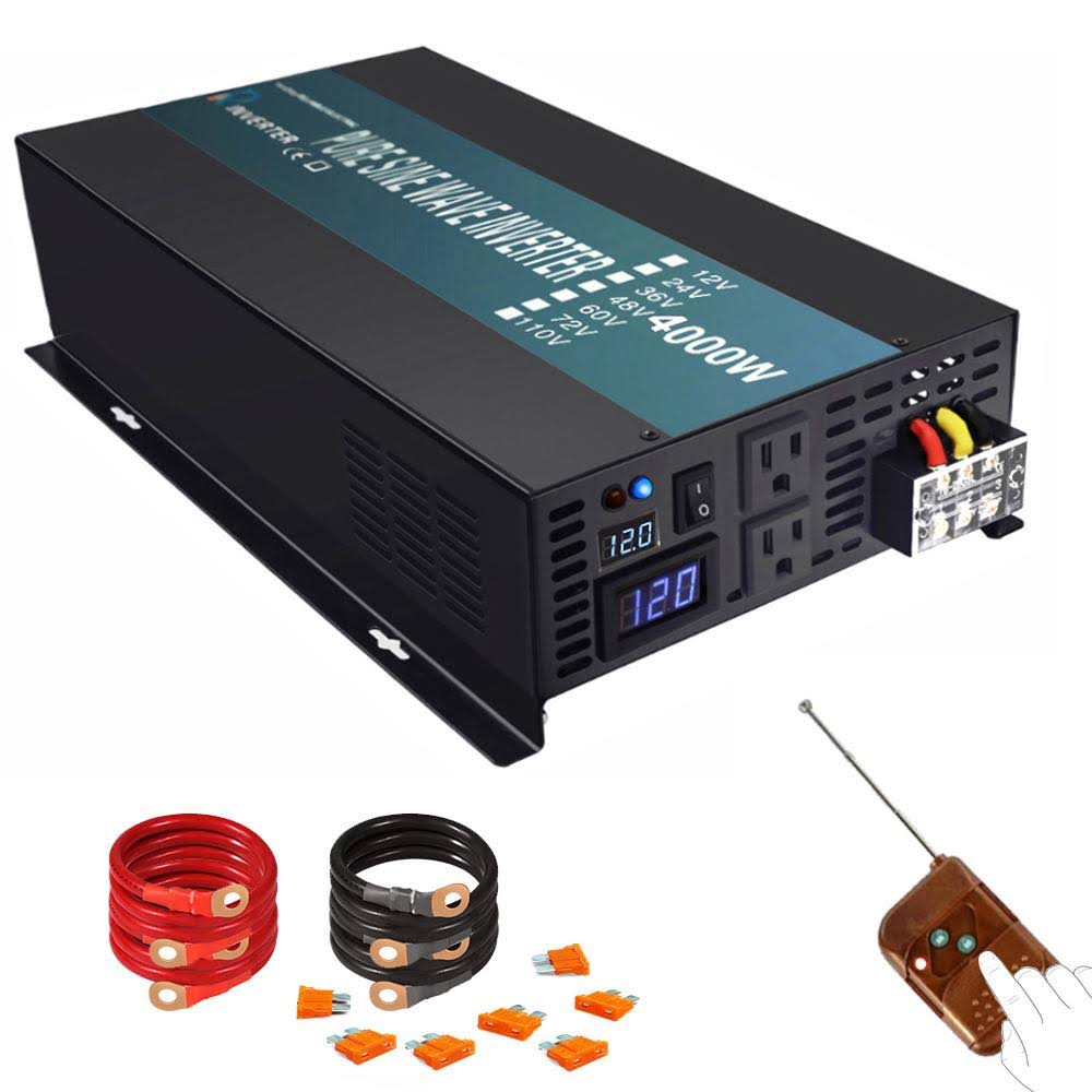 2000W 24V 120V Pure Sine Wave Power Inverter with Remote Control Switch Z990974