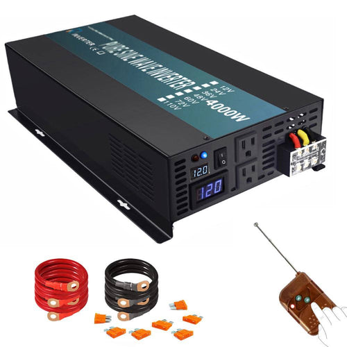 2000W 24V 120V Pure Sine Wave Power Inverter with Remote Control Switch Z990974