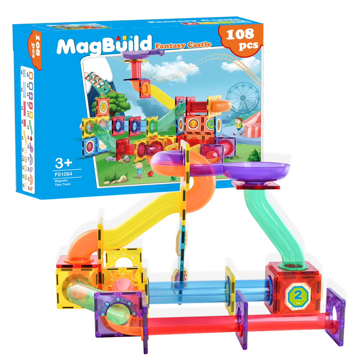 108-Piece Magnetic Building Blocks Castle Set C11742