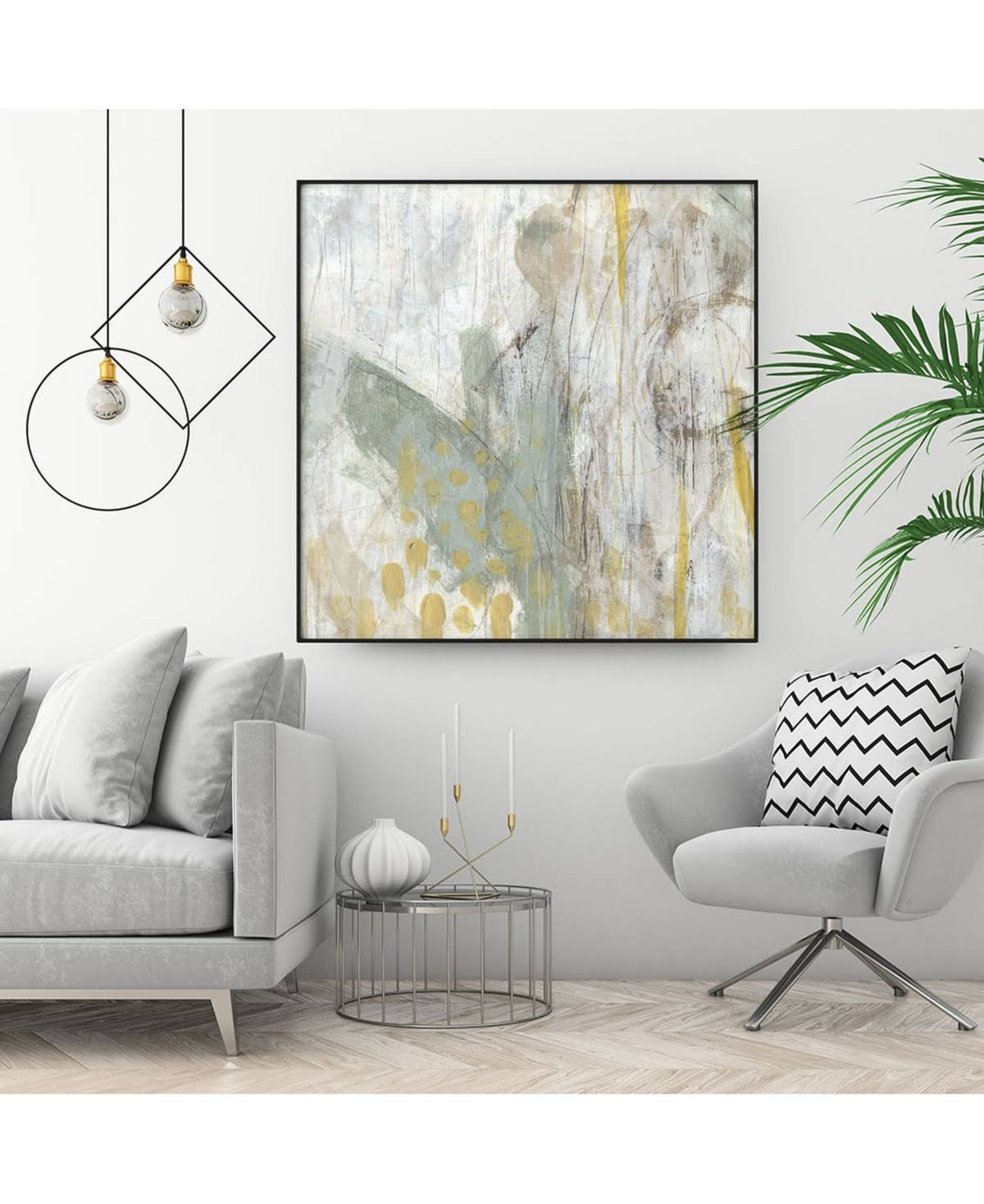 Tan Framed Canvas F320