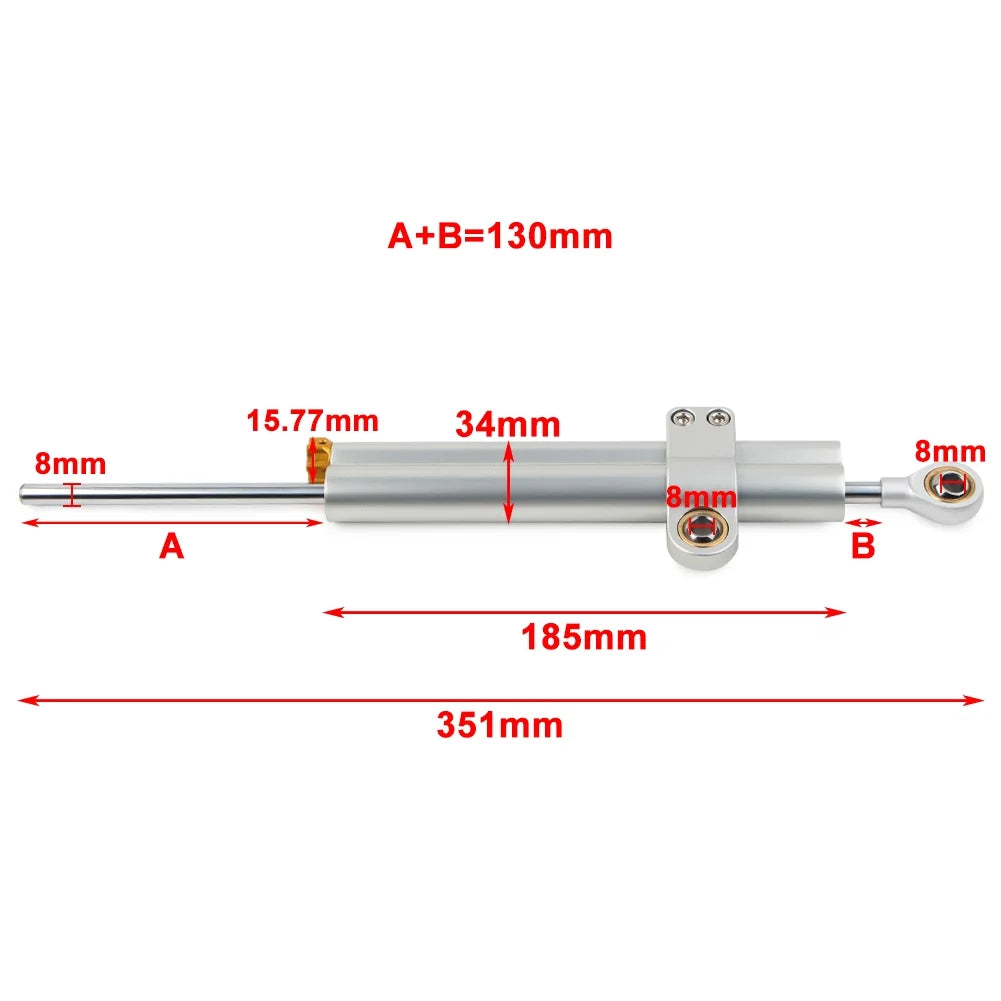 Motorcycle Universal Steering Damper Stabilizer 350MM P87488