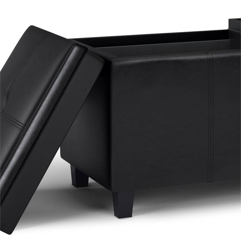 2-Tray Storage Ottoman in Midnight Black T88296