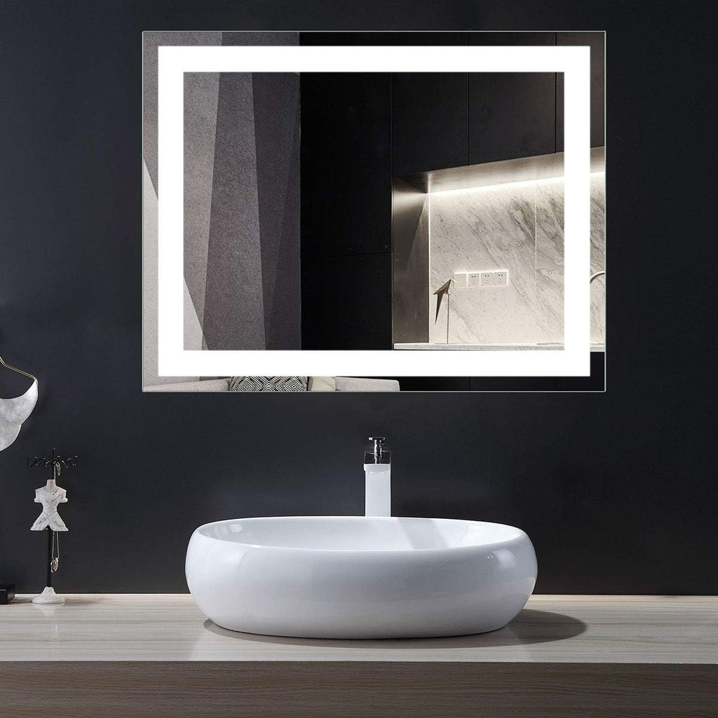 Horizontal Dimmable LED Bathroom Mirror with Anti-Fog and Bluetooth L4978