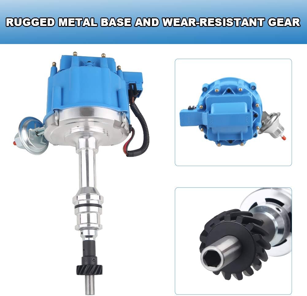 Complete Ignition Distributor 65k Coil 7500RPM Blue Cap Pack of 2 L120