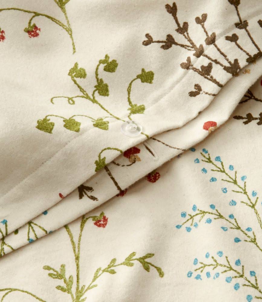 King Size Botanical Floral Flannel Comforter Cover H5760