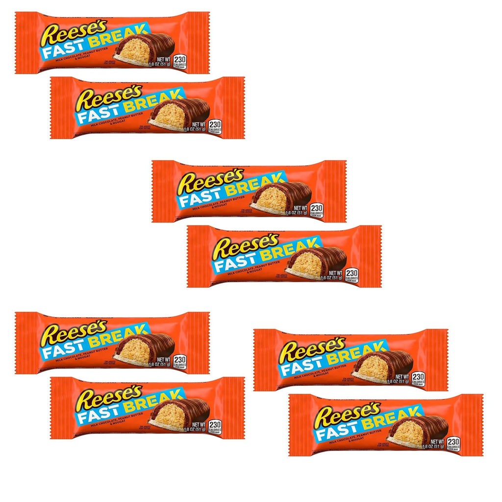 8 Pack 1.8 oz Peanut Butter Nougat Candy Bars P33357