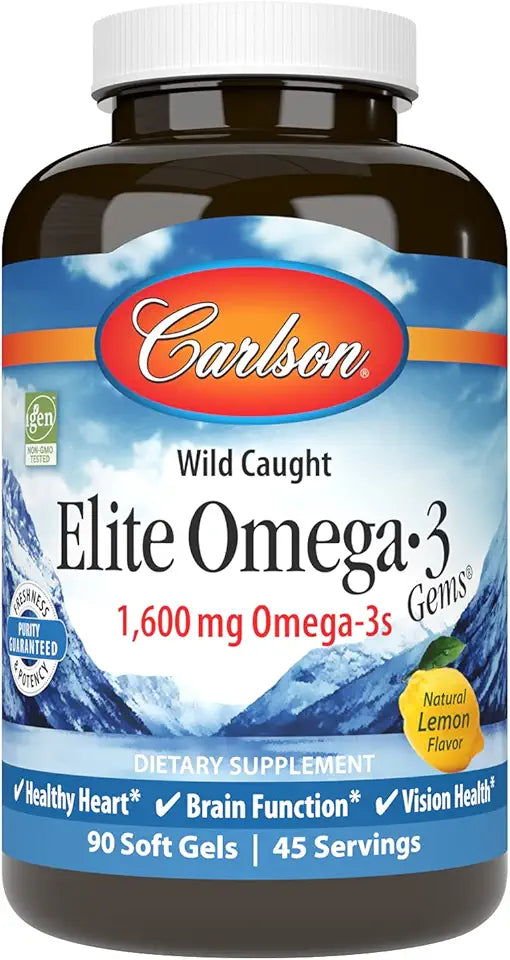 1600 mg Omega-3 Fish Oil Capsules, 90 Softgels K159572