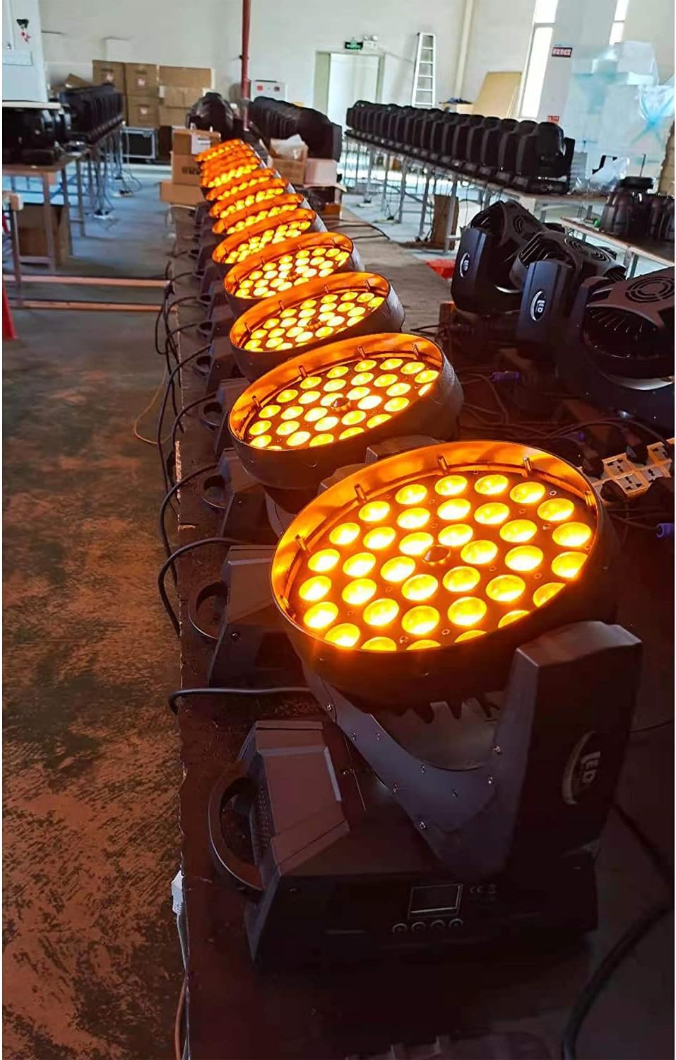 36x18W RGBWAUV 6 in 1 LED Zoom Moving Head Stage Wash Light X3716