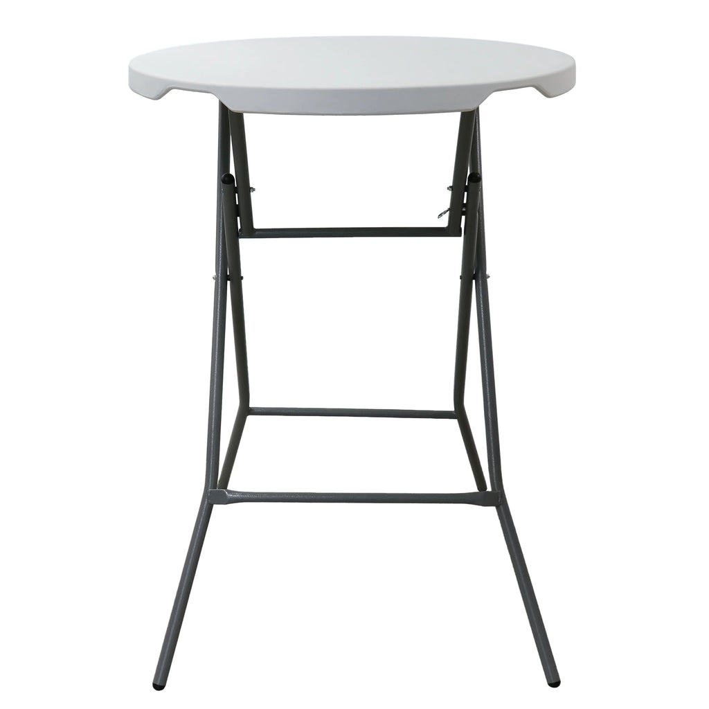 31 Inch Plastic Round Folding Bar Table in White C236471