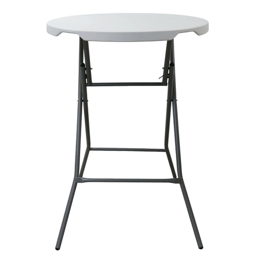 31 Inch Plastic Round Folding Bar Table in White C236471