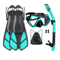 5 in 1 Snorkeling Gear Set with Tempered Glass and Travel Bag J58716