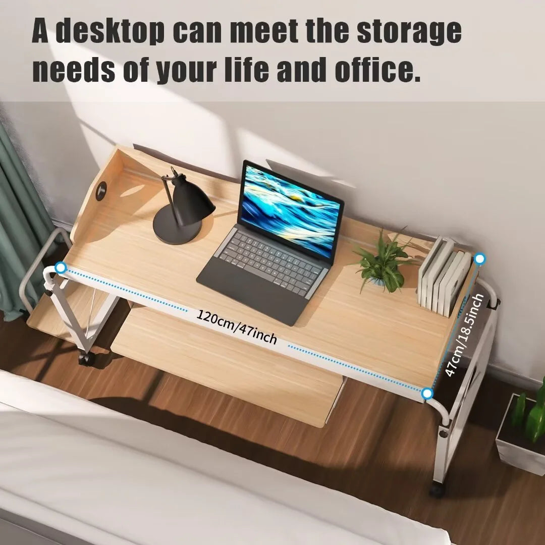 Height Adjustable Overbed Table with Wheels E7707