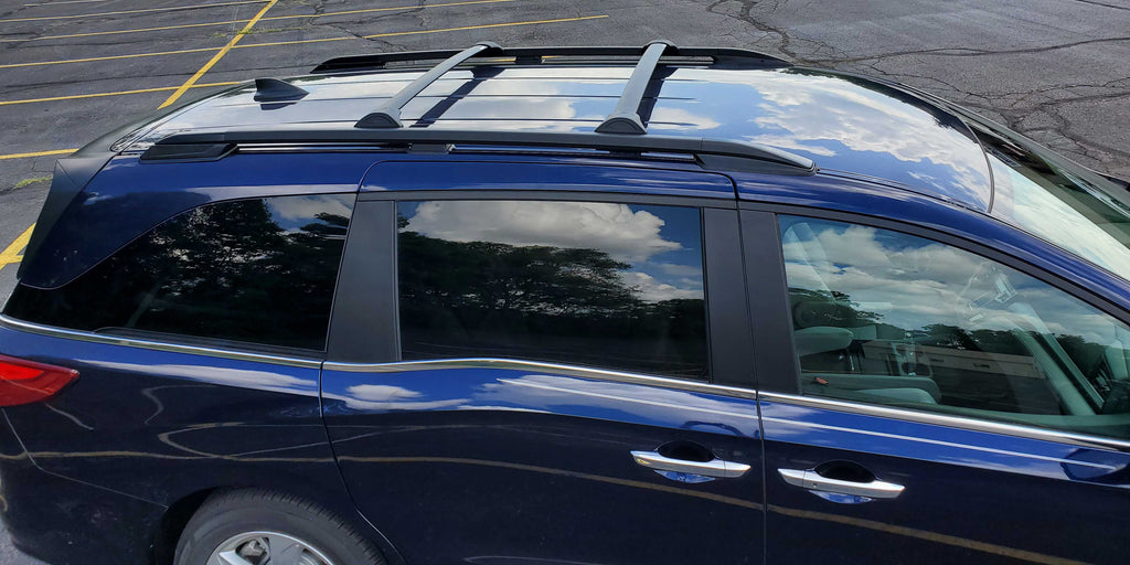 Black Aluminum Roof Rack Crossbars Set of 2pcs T20876