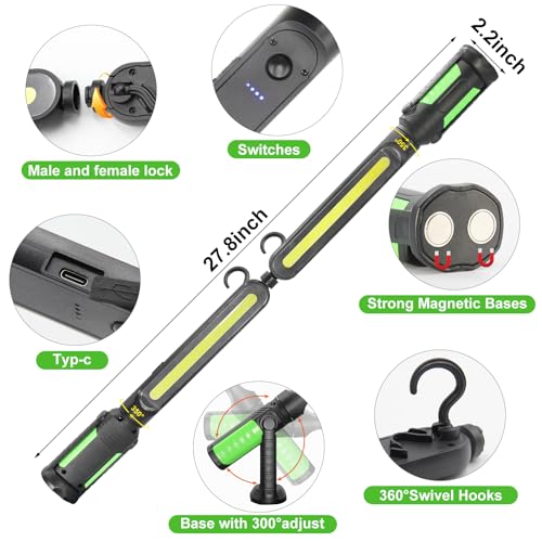 2400LM Rechargeable LED Work Light with Hooks Q37477