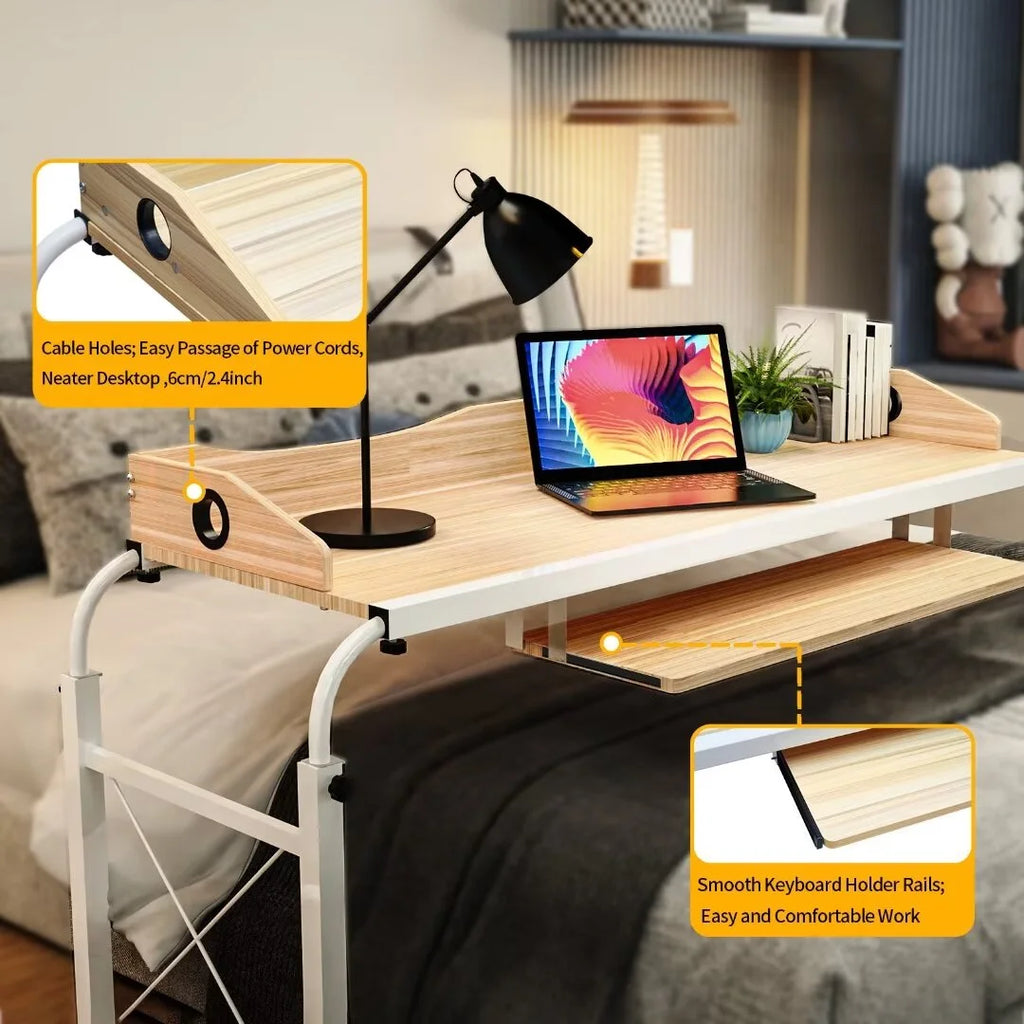 Height Adjustable Overbed Table with Wheels E7707