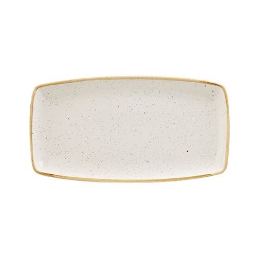 Stonecast Oblong Plate - Barley White T157980